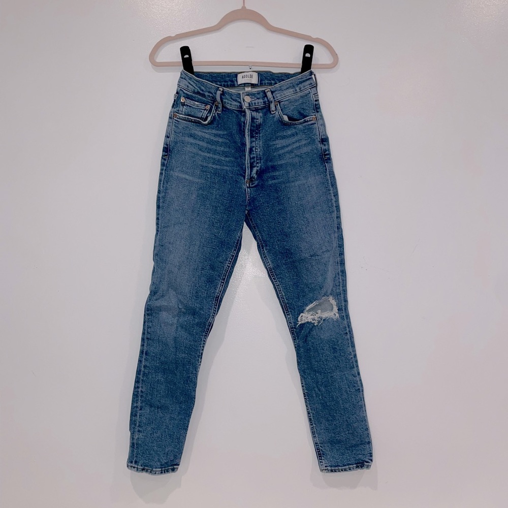 Agolde Nico High Rise Slim in Shoreline - Lightly used